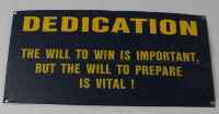 Dedication sign
